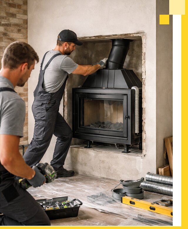 Установка каминных топок в Острогожске: монтаж, подключение