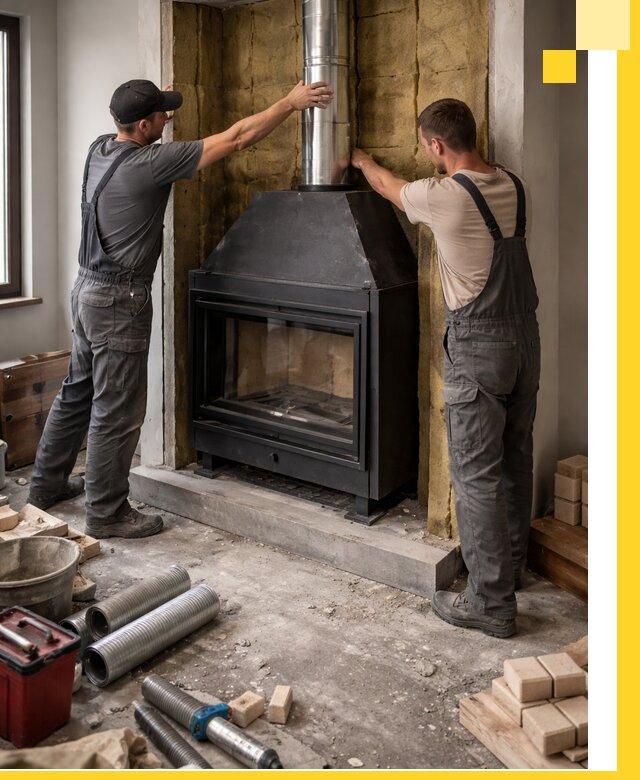 Изготовление и монтаж закрытых каминов в Острогожске под ключ