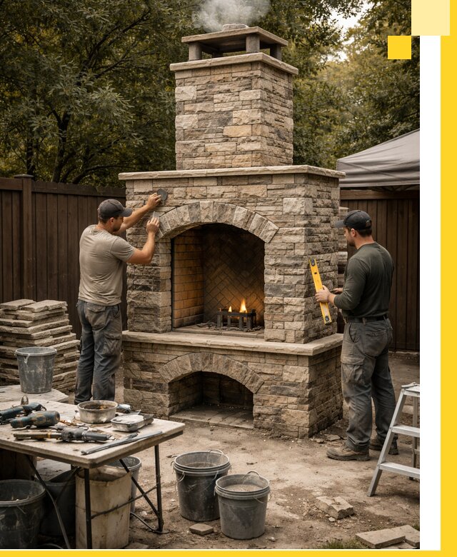 Проектирование и установка уличных каминов в Острогожске