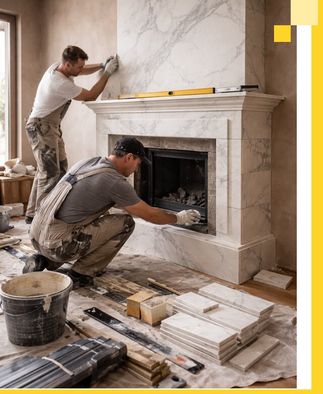 Отделка каминов в Острогожске качественные облицовочные работы