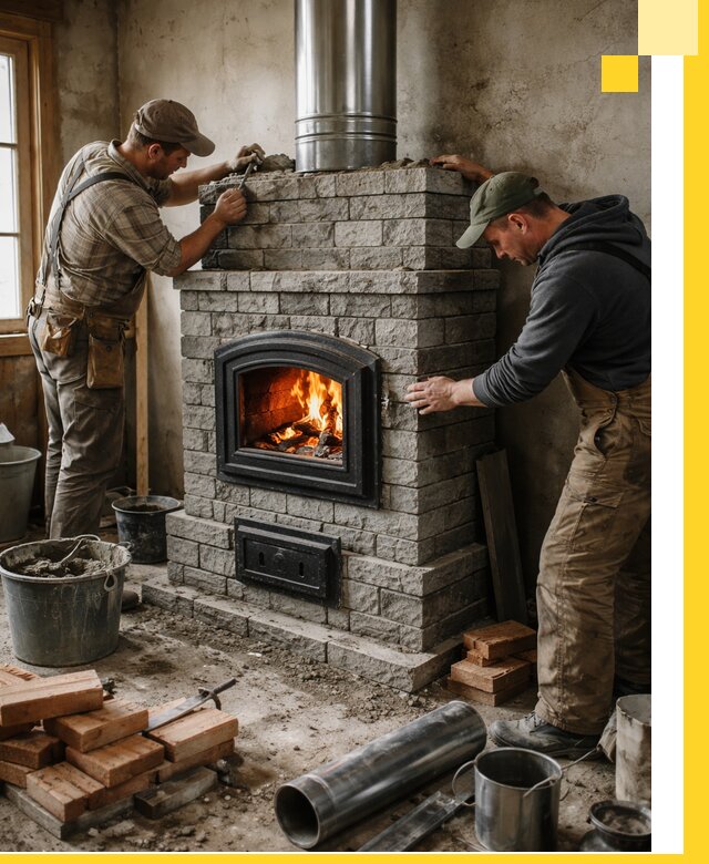 Производство, поставка и монтаж дровяных печей в Острогожске