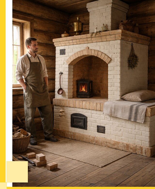 Русские печи с лежанкой под ключ в Острогожске от 156465 р. ЭриданСтг