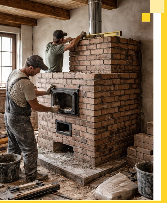 Печи для загородного дома под ключ в Острогожске — монтаж и сервис