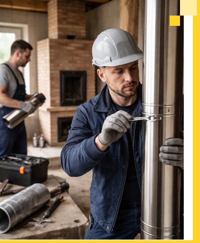 Профессиональный монтаж дымоходов для печей в Острогожске