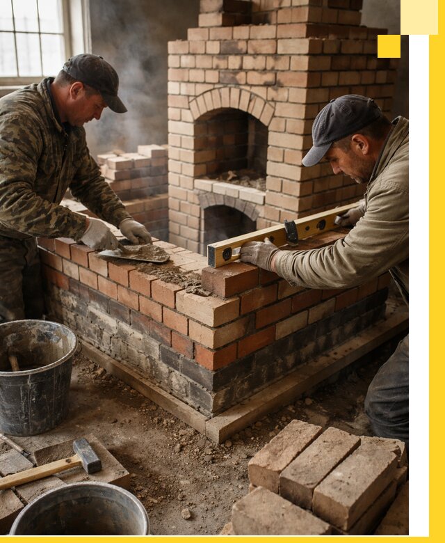 Изготовление и монтаж печей и каминов из кирпича в Острогожске