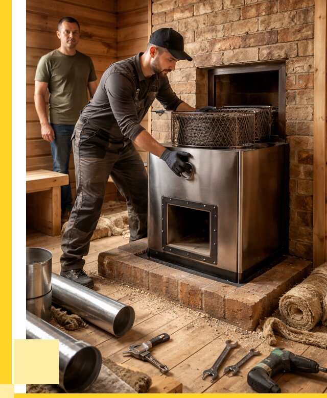 Монтаж банных печей под ключ в Острогожске от 18776 р., ЭриданСтг