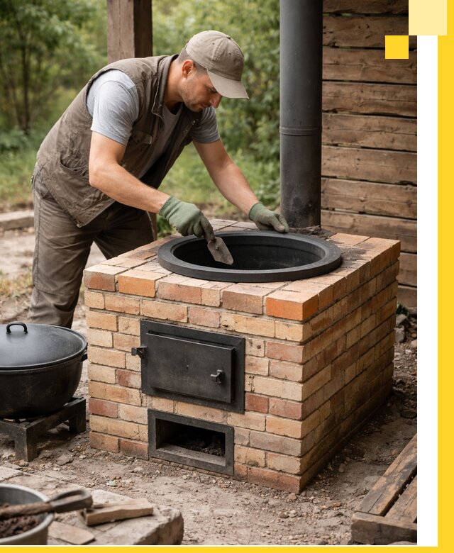 Изготовление и установка печей для казана в Острогожске под ключ