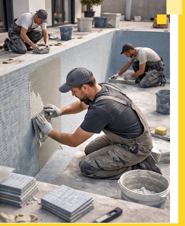 Облицовка бассейнов в Острогожске плитка мозаика гидроизоляция