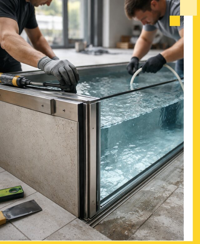 Проектирование и монтаж стеклянных бассейнов в Острогожске