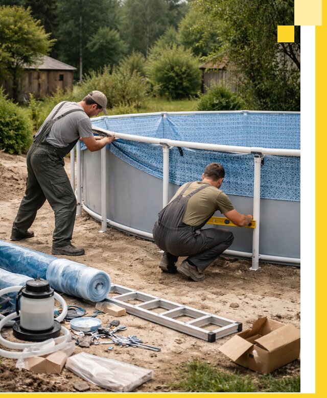 Установка и монтаж каркасных бассейнов в Острогожске под ключ