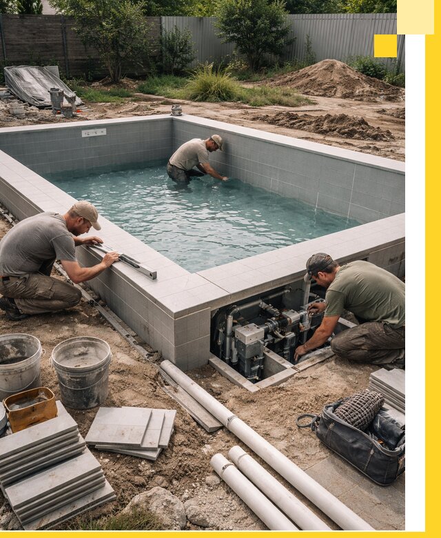 Строительство и монтаж бассейнов для дачи под ключ в Острогожске