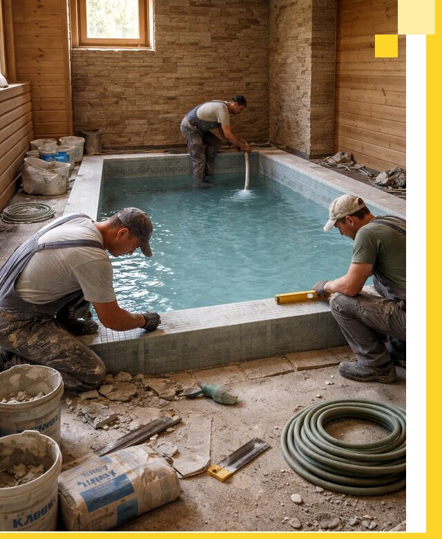 Проектирование и строительство бассейнов для бани в Острогожске