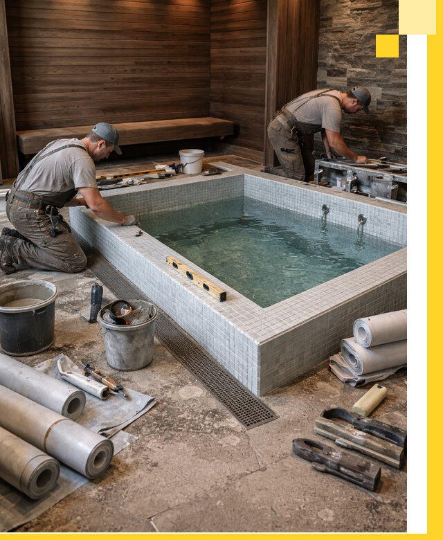 Установка и строительство бассейнов для сауны в Острогожске