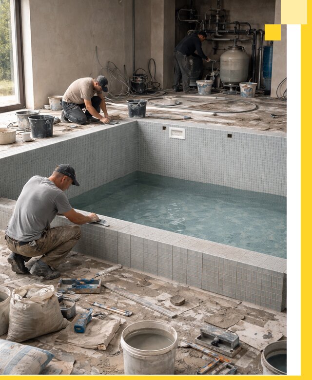 Строительство и монтаж бассейнов в помещении в Острогожске