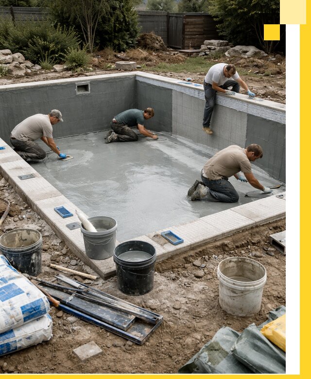 Изготовление и монтаж чаши бассейна под ключ в Острогожске