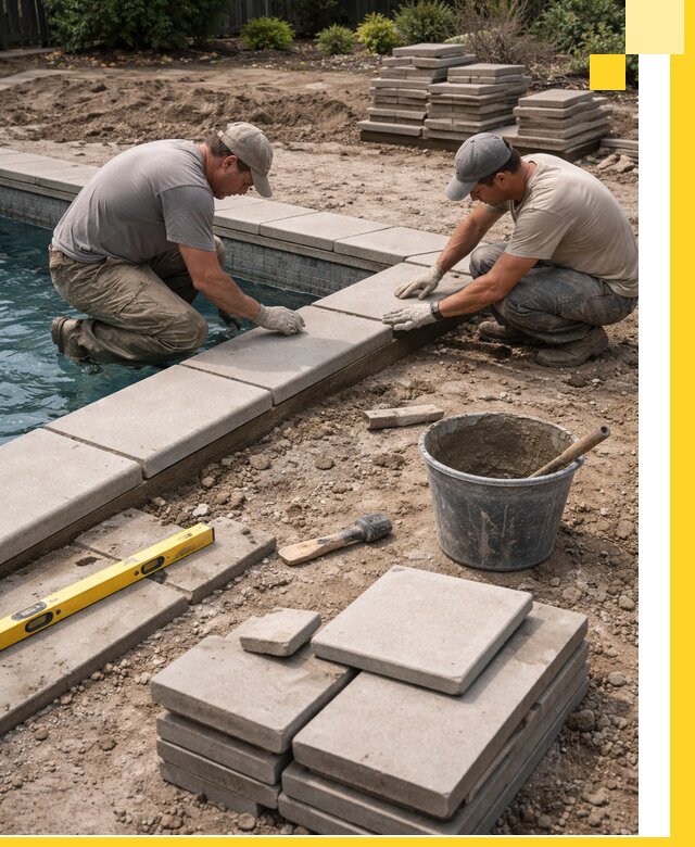 Установка и изготовление копингового камня для бассейнов в Острогожске