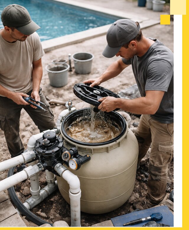 Установка и обслуживание песочных фильтров для бассейнов в Острогожске