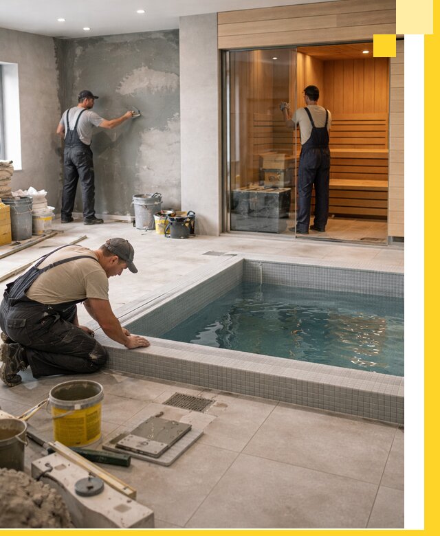 Проектирование и строительство сауны с бассейном в Острогожске