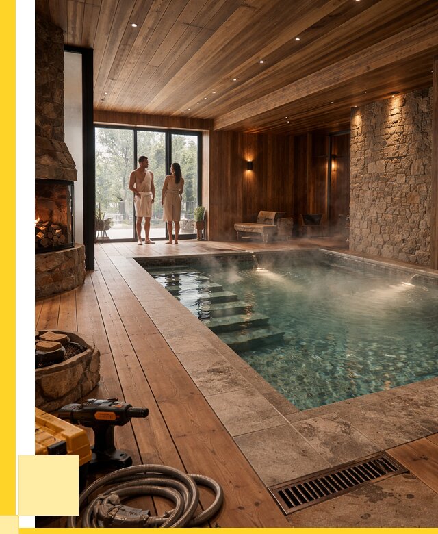 Проекты бань с бассейном под ключ в Острогожске от 78233 р., ЭриданСтг