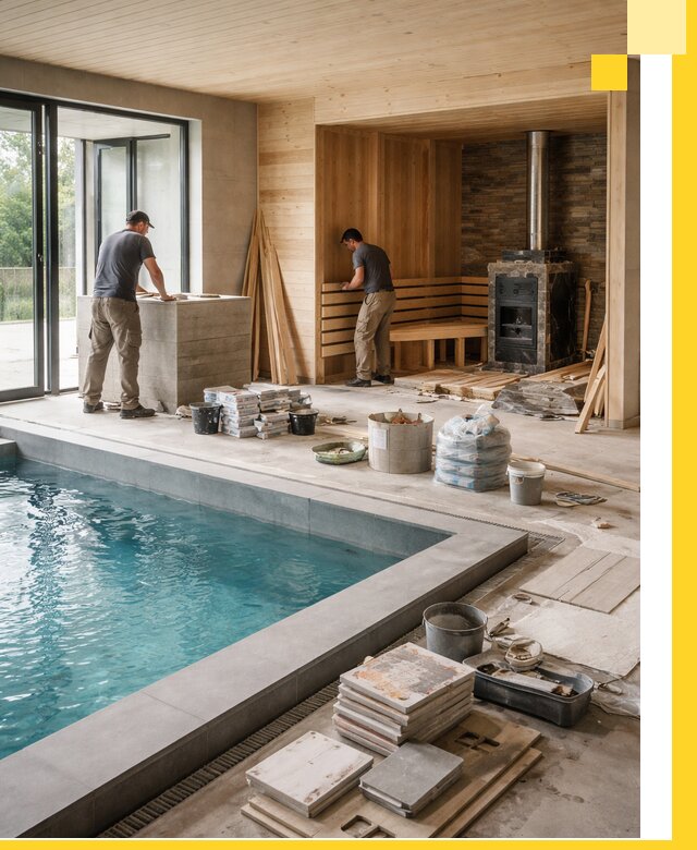 Проектирование и строительство бань с бассейном в Острогожске