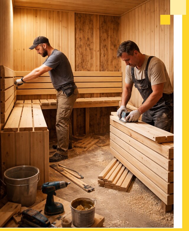 Профессиональный комплексный ремонт саун под ключ в Острогожске