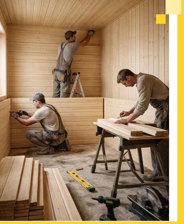 Обшивка саун в Острогожске из натуральной древесины под ключ