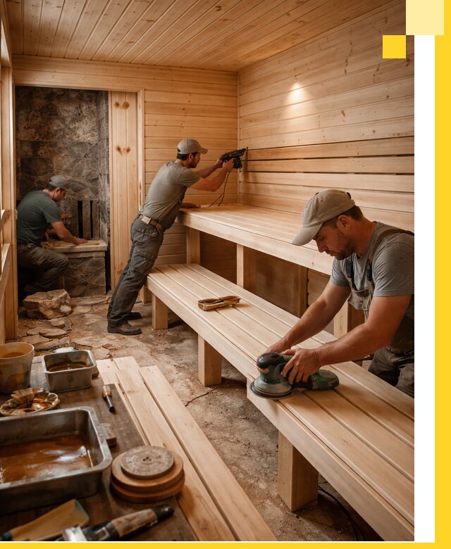 Профессиональная отделка бань в Острогожске под ключ, с гарантией