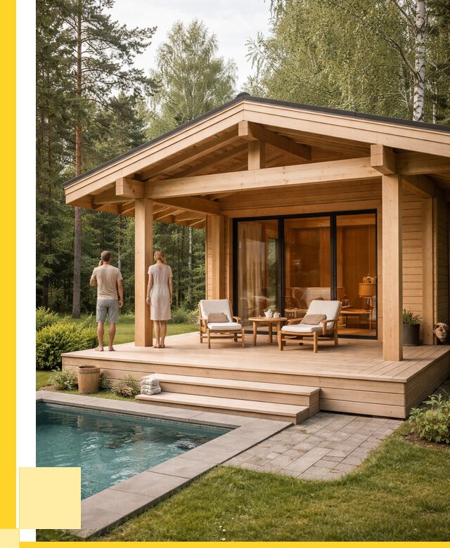 Бани с террасой под ключ в Острогожске от 625860 р. | ЭриданСтг