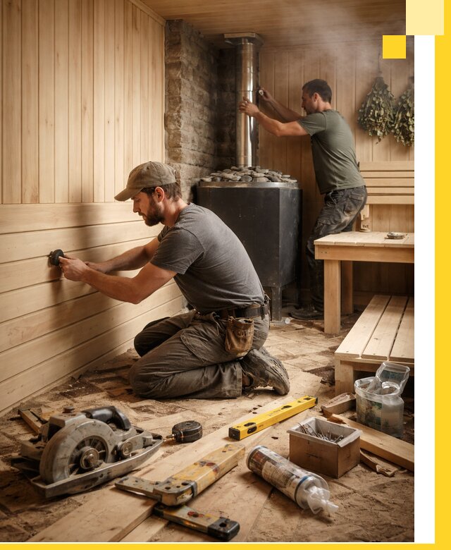 Полное строительство и оснащение парных под ключ в Острогожске