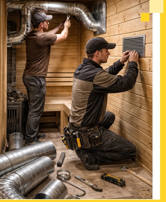 Проектирование и монтаж вентиляции бани в Острогожске под ключ