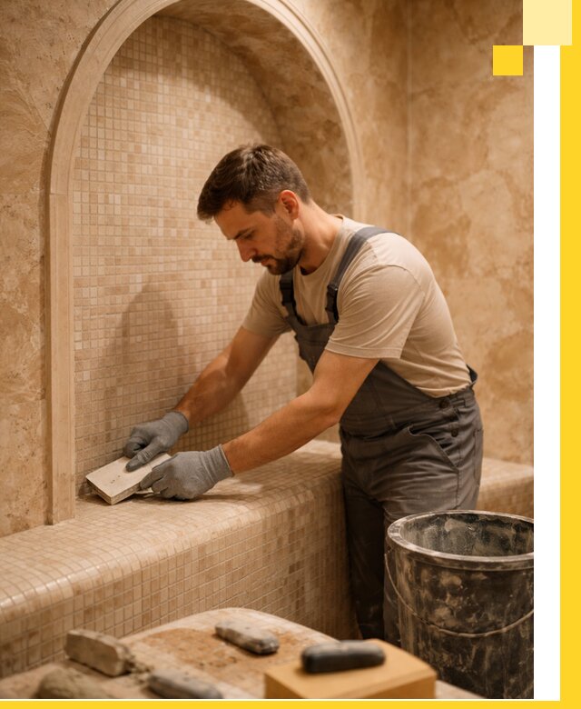 Профессиональная отделка хамамов с мозаикой под ключ в Острогожске