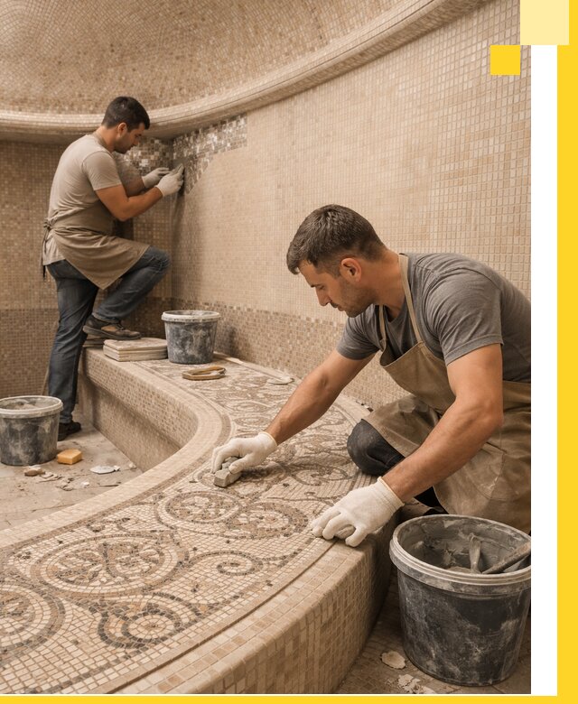 Плитка для хамама в Острогожске, укладка, подбор и поставка