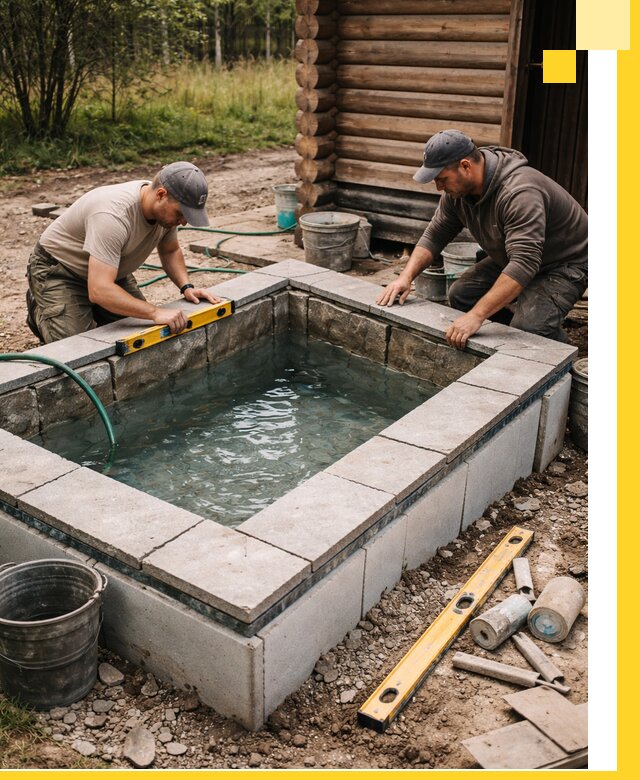 Изготовление и установка холодных купелей под ключ в Острогожске